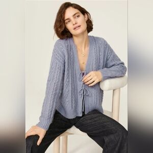 Madewell Cable Tie Front Cardigan Sweater